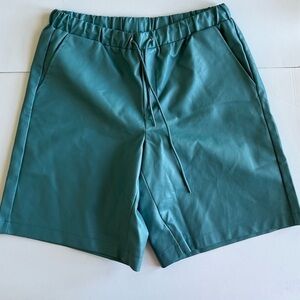 Reclaimed Vintage Blue Faux Leather Shorts Men’s Size Small